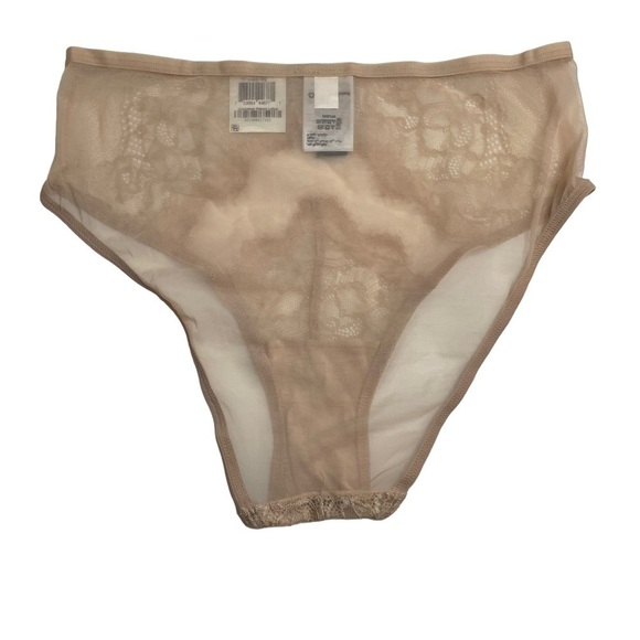 INC Intimates Underwire Lace Bra & Lace Trim Mesh Brief Underwear Almond Latte M - Picture 12 of 14